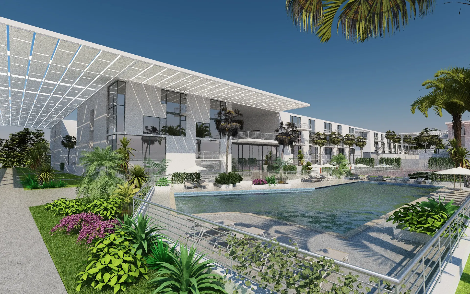 Bath + Racquet Club pool and residences